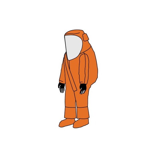 Zytron 500 Vapor Total Encapsulating Suit, Front Entry Orange, 2X/3X